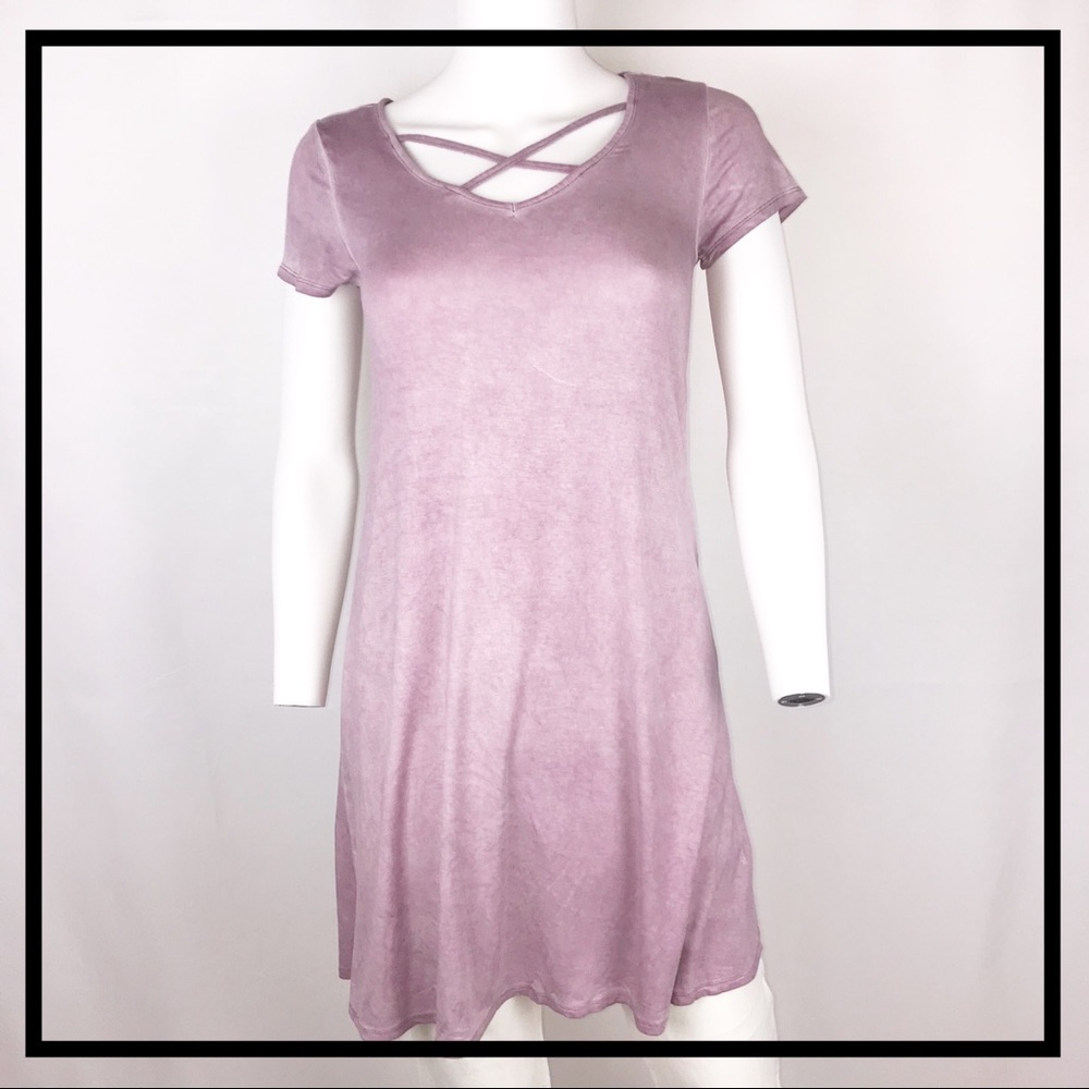 NWT ULTRA FLIRT Extra Long Purple Tee Size Small